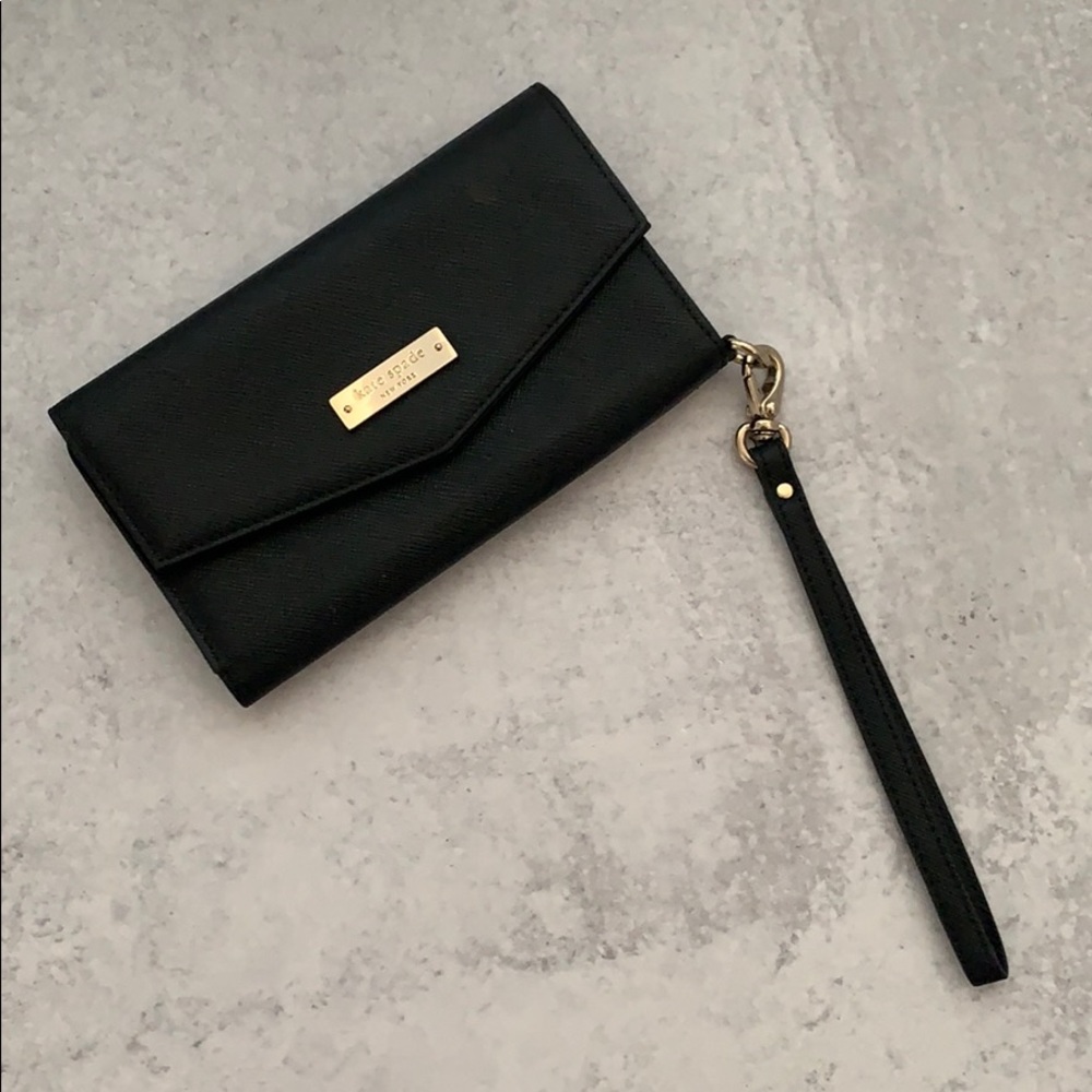 Kate Spade black wristlet